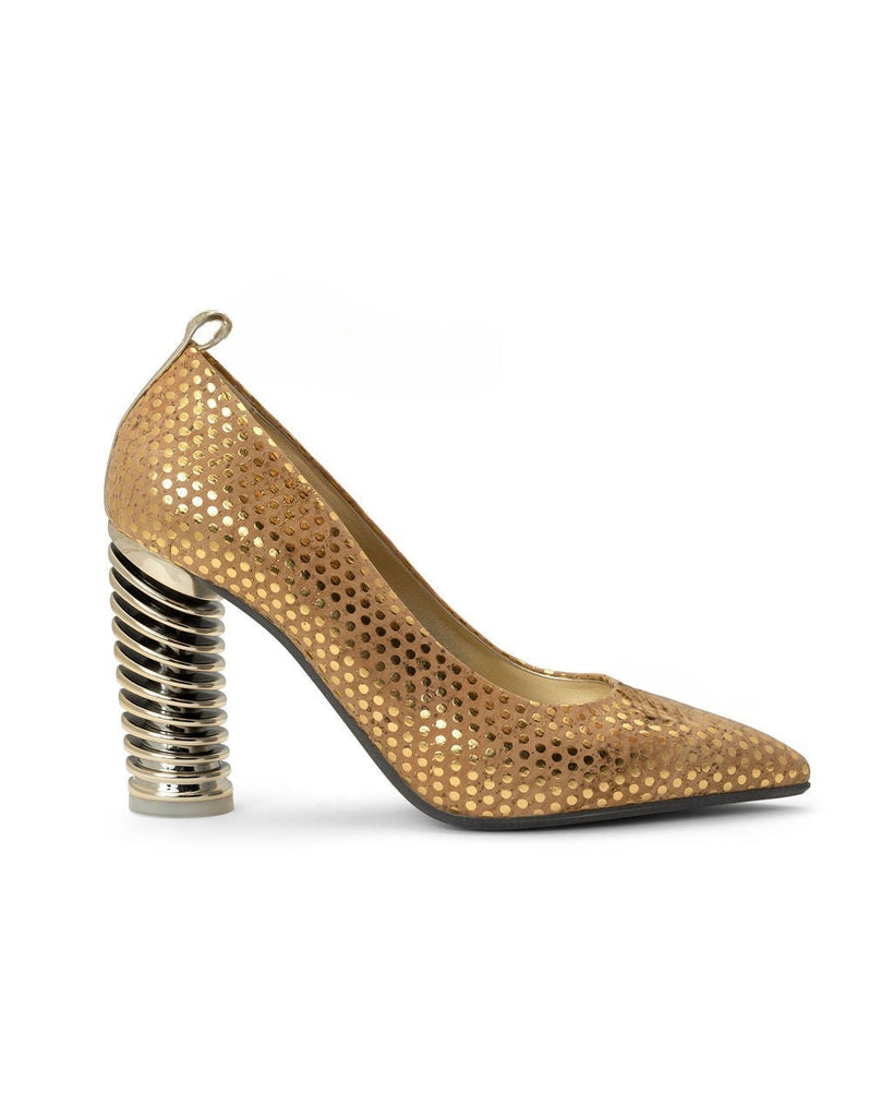 Push Up Pump | Cork ^ Swirl Cone ~ Golden * Topless