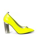 Push Up Pump | Recycled Leather ^ Swirl Cone ~ Silver * à la Magnetic