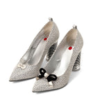 Push Up Pump | Recycled Leather ^ Swirl Cone ~ Silver * à la Magnetic