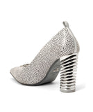 Push Up Pump | Recycled Leather ^ Swirl Cone ~ Silver * à la Magnetic
