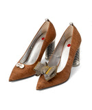 Push Up Pump | Cork ^ Swirl Cone ~ Silver * Magnetic