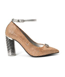 Push Up Pump | Cork ^ Swirl Cone ~ Silver * Magnetic