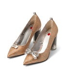 Push Up Pump | Cork ^ Swirl Cone ~ Silver * Magnetic