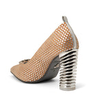Push Up Pump | Cork ^ Swirl Cone ~ Silver * Magnetic