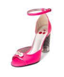 Popsandals | Recycled Leather ^ Swirl Cone ~ Silver * à la Magnetic